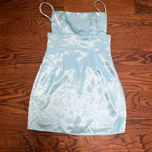 mini light blue dress